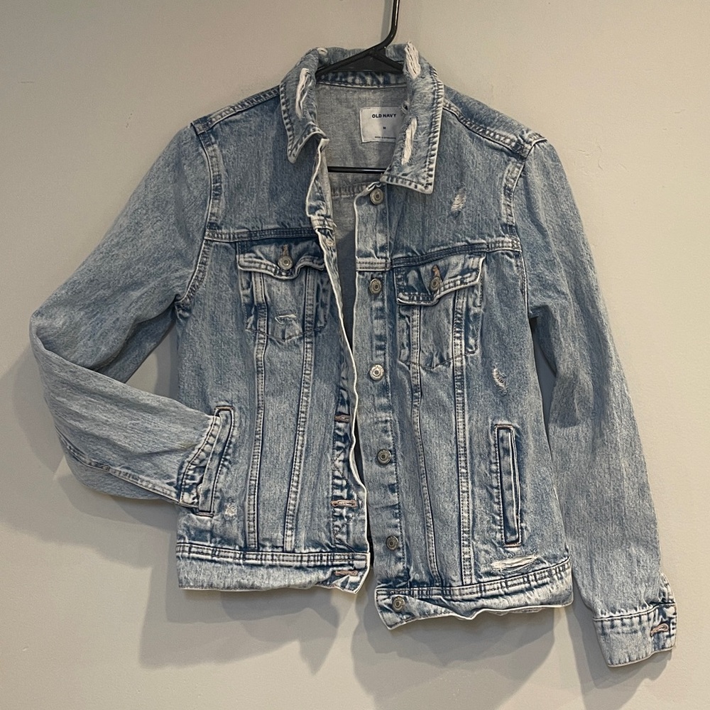 Old Navy Light Blue Denim Jacket Size Medium